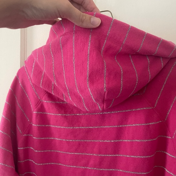 Vintage VS PINK Striped Pink And Silver Hoodie Size Medium Y2K - Picture 8 of 9